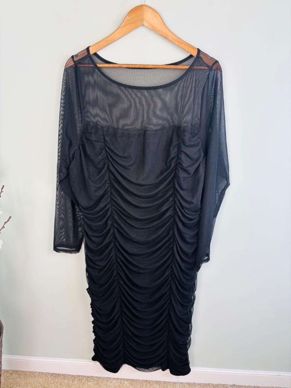 Torrid Mesh Long Sleeve Bodycon Dress NWT Size 3X - Picture 4 of 6